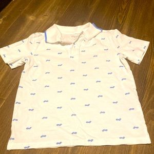 New: Joe Fresh boys dress tshirt with button in white and blue (large 10-12)